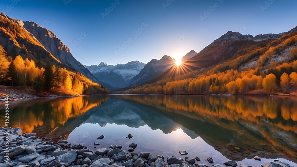 Fototapeta premium sunset in the mountains