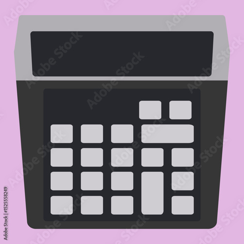 Retro Calculator Illustration Vintage Computing Device Design
