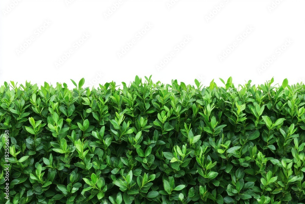 Green bush hedge isolated on white background Green bush hedge isolated on white background