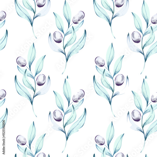 Olives and olive oil seamless pattern background wallpaper inspired by Italian cuisine and nature showcasing the beauty of nutritious food