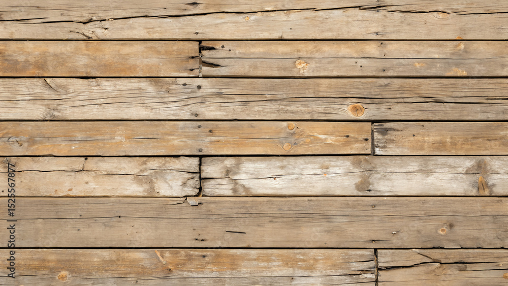 Naklejka premium Closeup of a rustic wooden plank background with natural grain