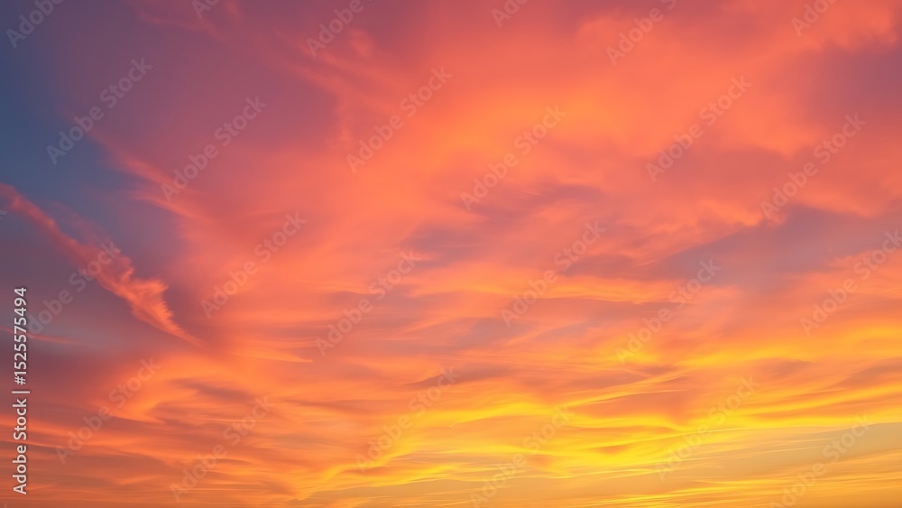 Fototapeta premium sunset sky with red clouds