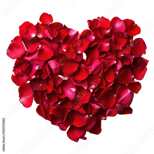 Wallpaper Mural Beautiful heart made of red rose petals against a clean Transparent background for romantic occasions, Red Rose Petals Heart on PNG background Torontodigital.ca