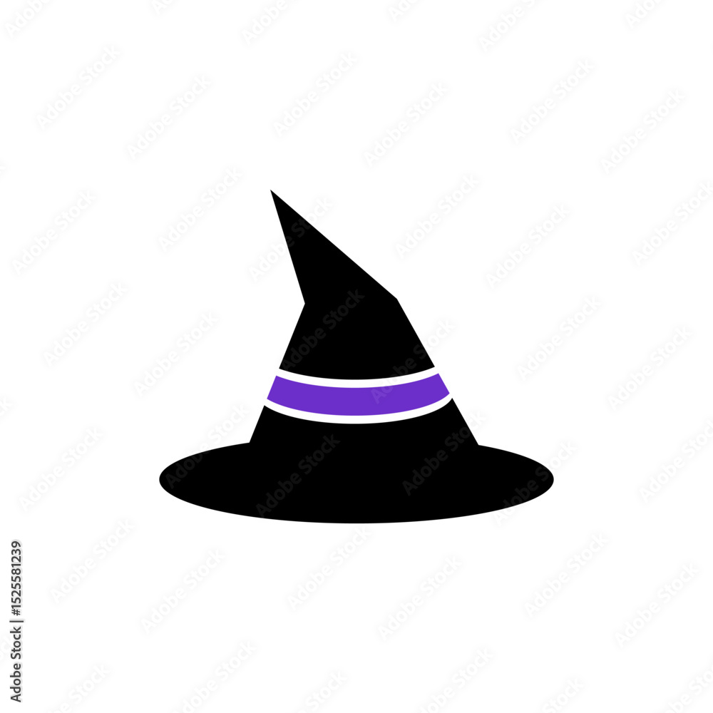 Fototapeta premium Spooky Witch Hat Illustration Halloween Design Element