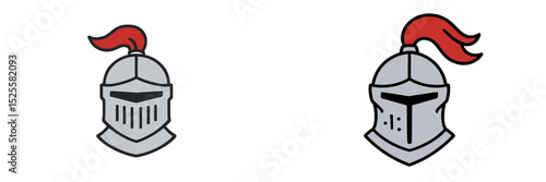 Unique designs of knight helmets showcasing different styles and details