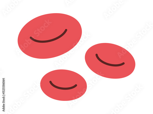 Blood platelets cells cartoon design