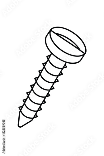 black screw vector illustration hardware fastener
