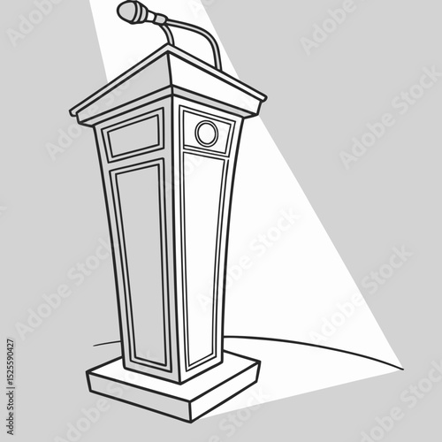 podium with microphone