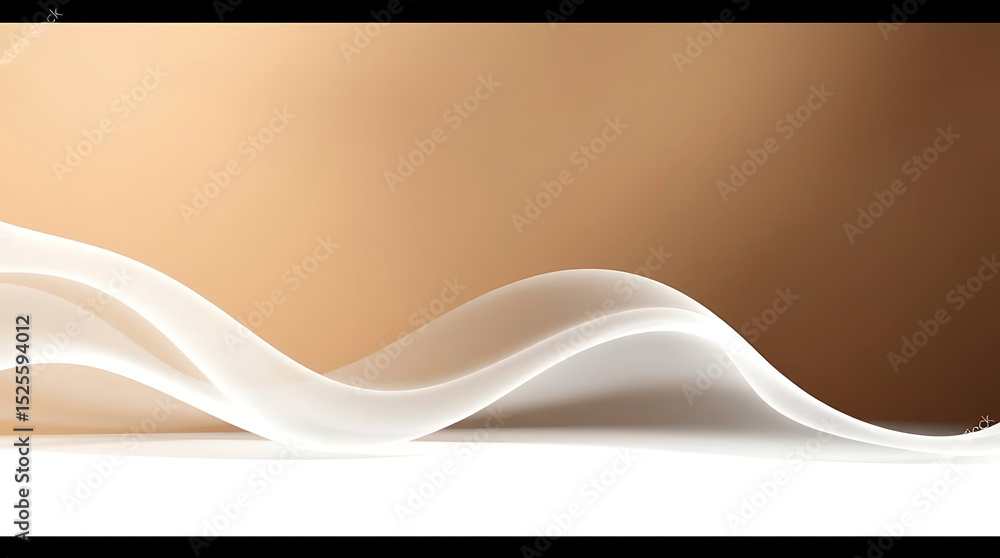 Fototapeta premium Abstract beige and white wave background design