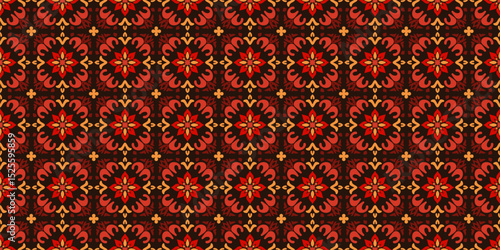 Vector seamless pattern in ethnic folk style. Abstract colorful floral geometric ornament with indian, indonesian, thai, mexican ethnic motifs. Arabian, turkish inspired background. Stylish design