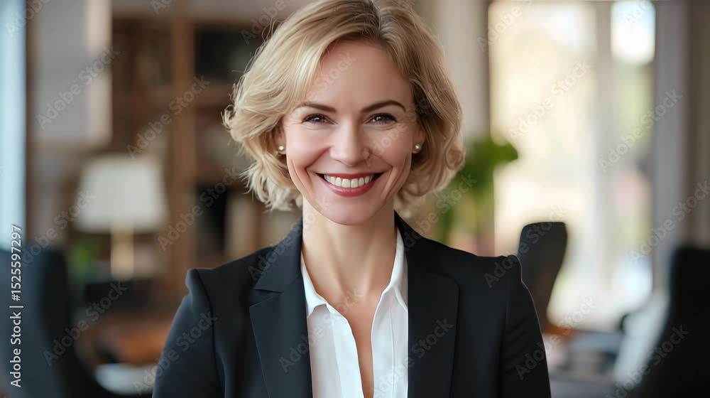 Confident Businesswoman in Modern Office Confident Businesswoman in Modern Office