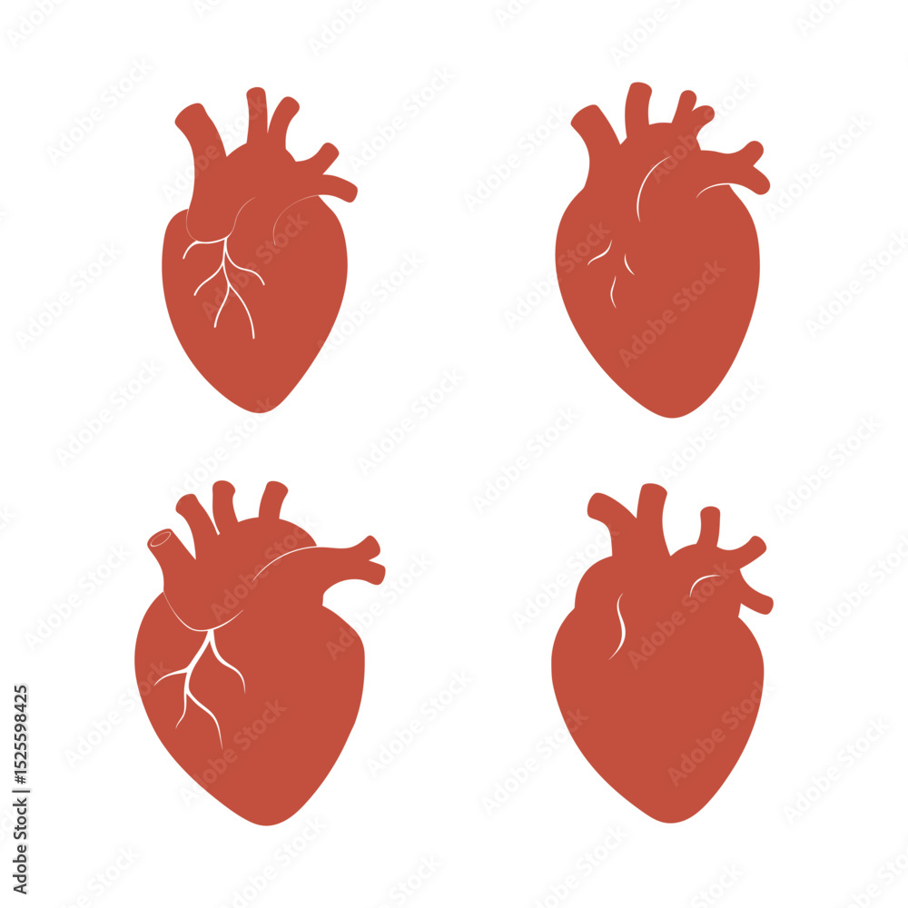 Fototapeta premium set of heart shapes