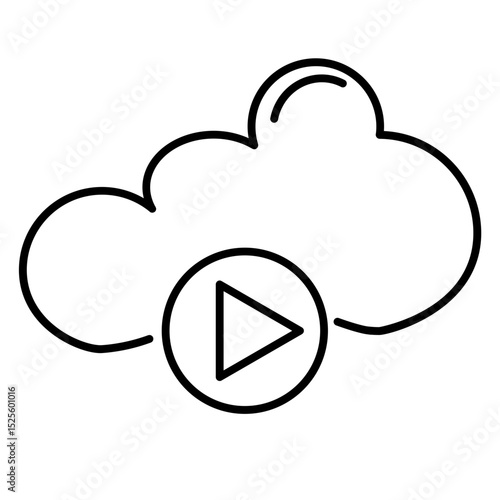 cloud icon with play