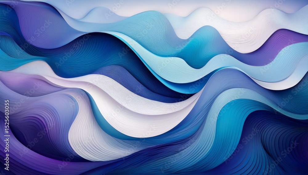 abstract background with layered blue purple and white waves creating a dreamy flowing effect abstract background with layered blue purple and white waves creating a dreamy flowing effect