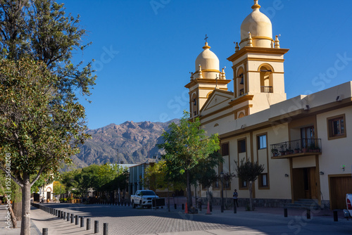 Facade of Nuestra Señora del Rosario Cathedral in Cafayate, Salta Province, Argentina