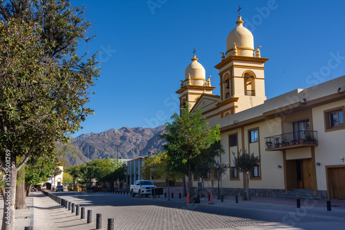 Facade of Nuestra Señora del Rosario Cathedral in Cafayate, Salta Province, Argentina
