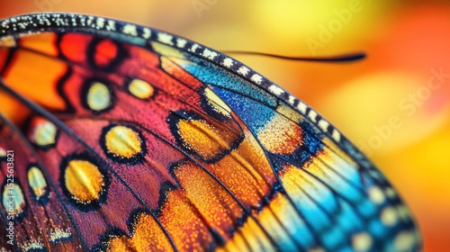 Vibrant Butterfly Wing Close-up: A Symphony of Colors