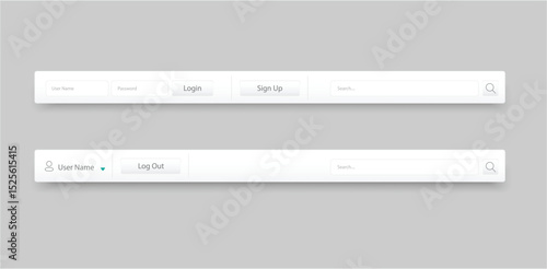 Design Sign out and Sign in and Log out in gray background. vector illustration 