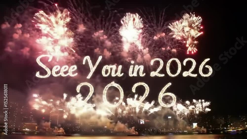 Colorful fireworks display over water