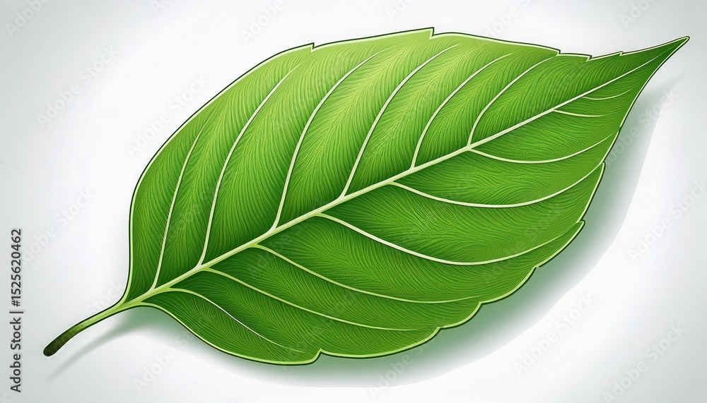 Obraz premium green leaf isolated on white