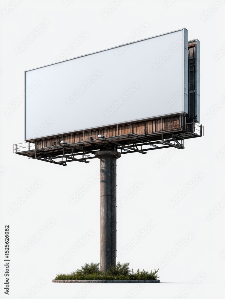 Obraz premium An advanced digital billboard structure, designed to optimize visibility and impact for advertising campaigns. The sleek design features a clear screen displaying content.