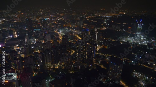 Wallpaper Mural night illumination kuala lumpur city center famous view point tower rooftop cityscape panorama 4k malaysia Torontodigital.ca