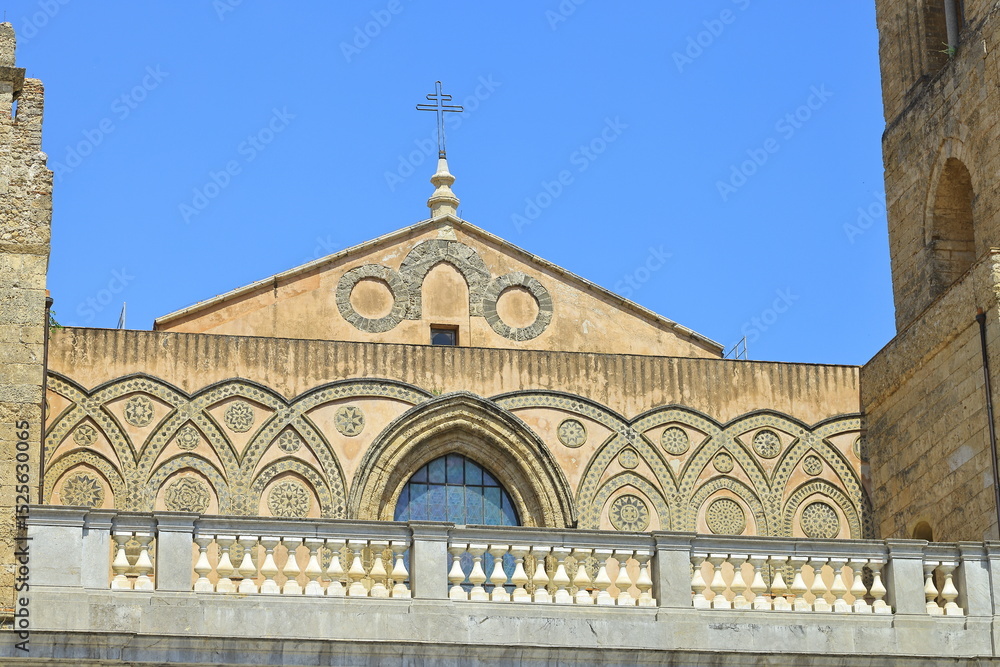 Obraz premium church, duomo, monreale, sicily, italy
