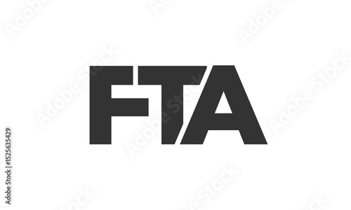 Free Download FTA logo design template with strong and modern bold text. Initial based vector logotype featuring simple and minimal typography. Trendy company identity. - GFXLoad