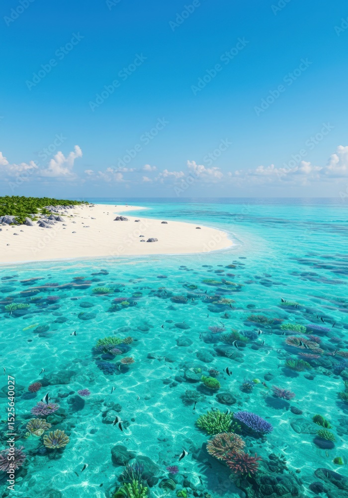 Obraz premium Tropical island paradise ocean beach