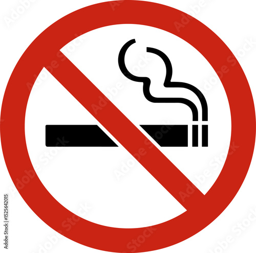 No smoking sign prohibiting lighting up cigarettes in public places