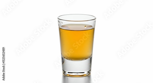 Brazilian Cachaça Shot Glass Isolated on White Background