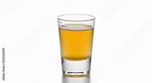 Brazilian Cachaça Shot Glass Isolated on White Background