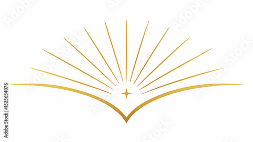 Golden rays and star burst transparent vector design element on white background