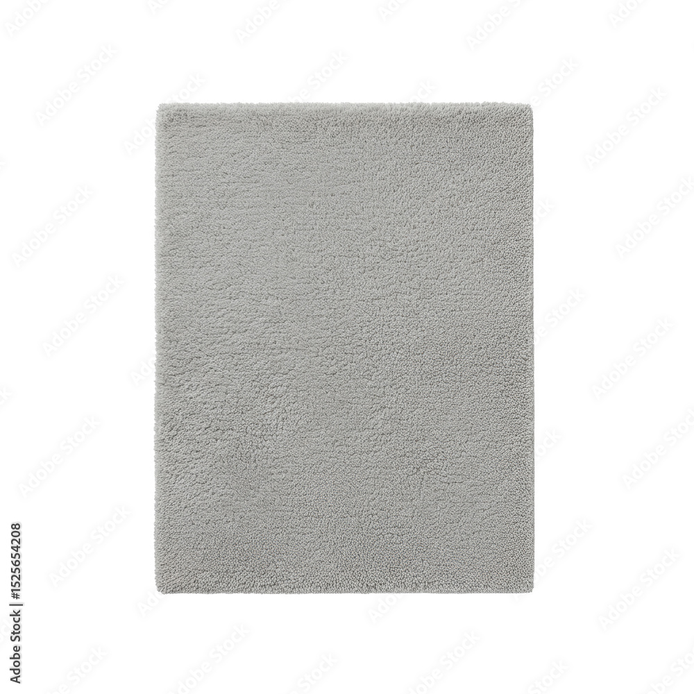custom made wallpaper toronto digitalA small, rectangular plush light gray microfiber bath mat with fine absorbent texture and precise edges, presented as a singular object on a seamless transparent background in an isolated studio with