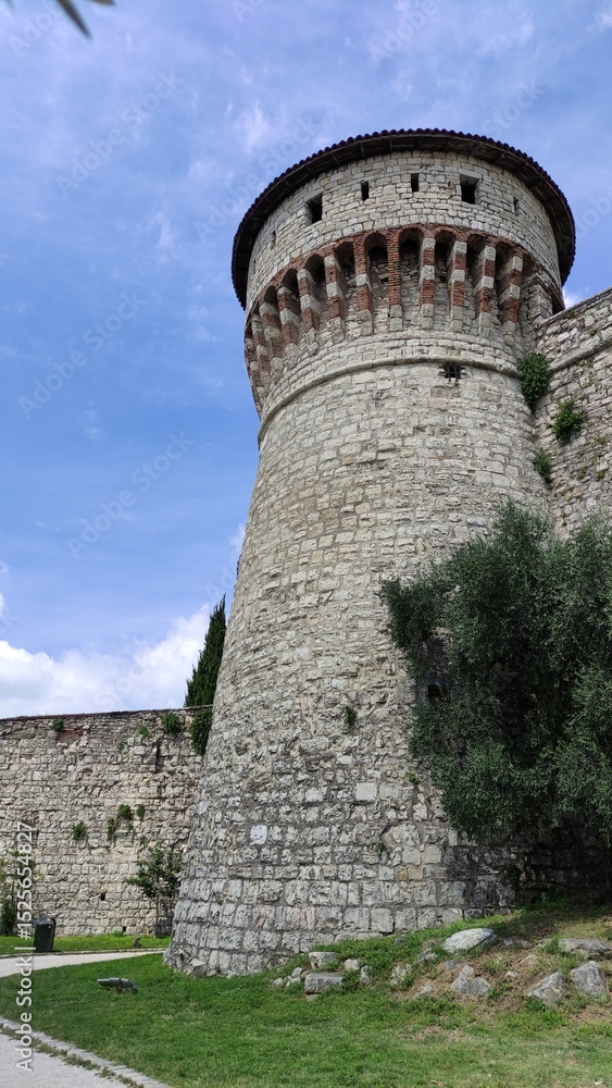 the tower of the castle in Brescia the tower of the castle in Brescia