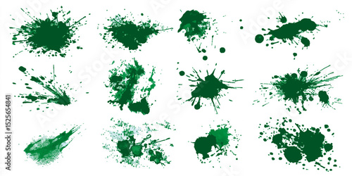 ink blots and splats. detailed ink splats Hyperrealistic Highly Detailed Isolated On Transparent Background