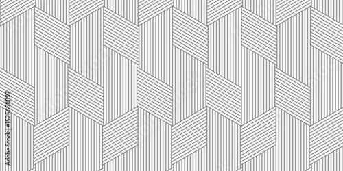abstract black white stripe line. geometric triangle texture background. hexagon pattern. retro styled concept. Illustration
