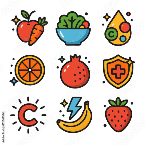 Fruit and vitamin packed salad bursting with colors and nutrients, ideal for health and wellness concepts in food and nutrition.