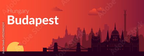 The breathtaking Sunset Skyline of Budapest, Hungary is truly a sight to behold at dusk