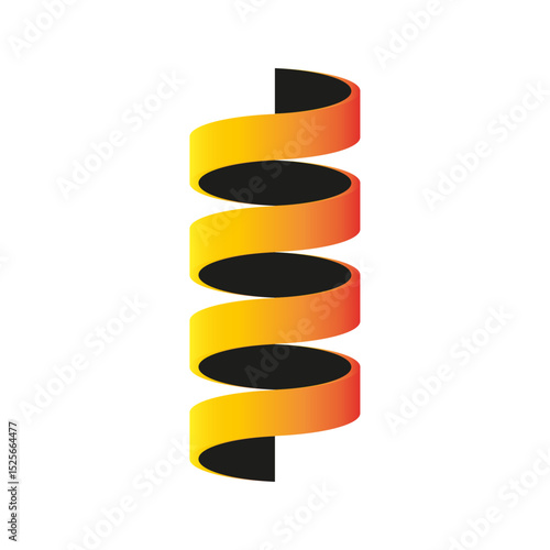 Gradient Spiral Ribbon Design Example