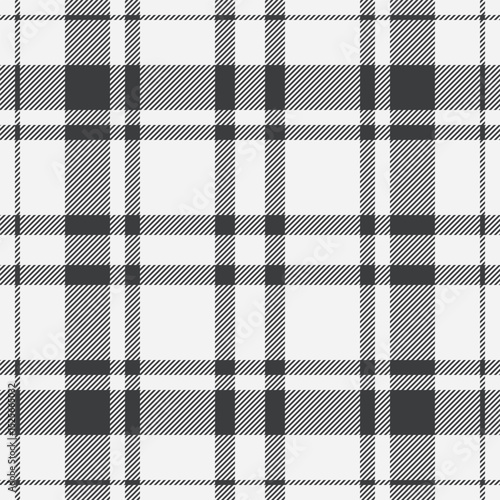 Classic monochrome plaid pattern, a versatile background or texture. Evokes tradition and style. Ideal for textiles, design, and seasonal themes.