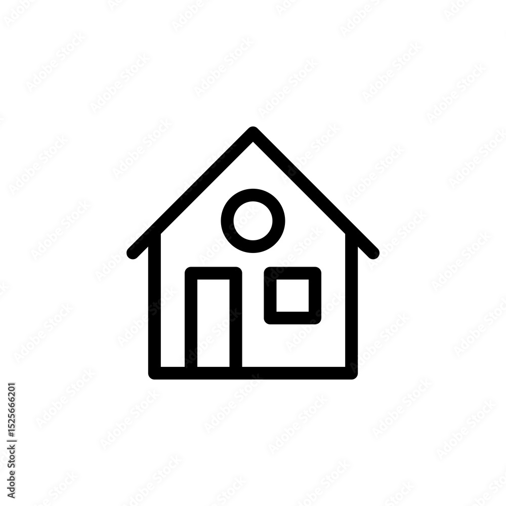 Home button UI icon vector