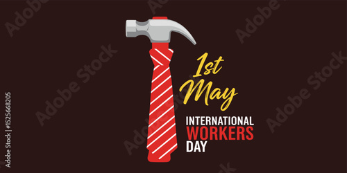 Happy Workers day or international Labor day concept background. labor day and may day celebration design.
