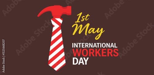 Happy Workers day or international Labor day concept background. labor day and may day celebration design.