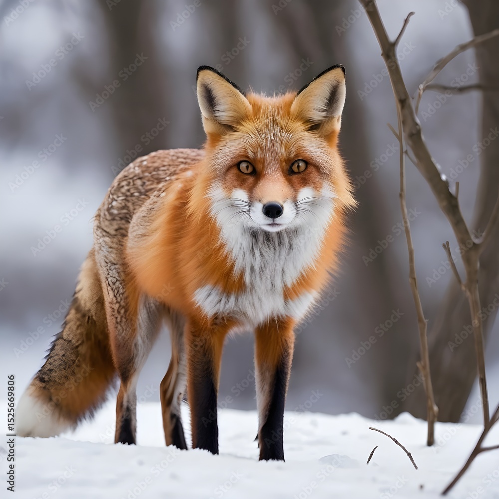 red fox in snow red fox in snow