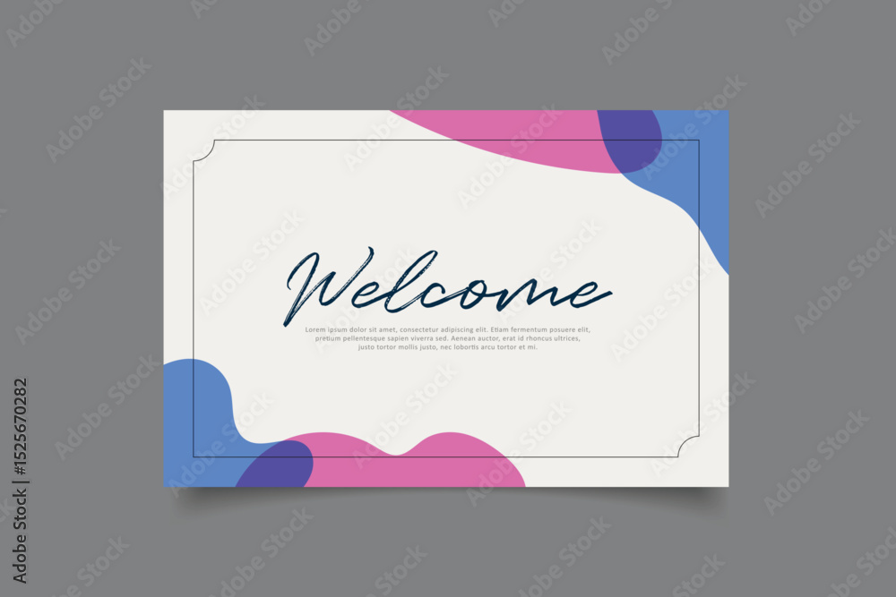 Fototapeta premium welcome card template cover design