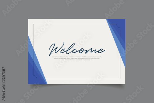 welcome card template cover design