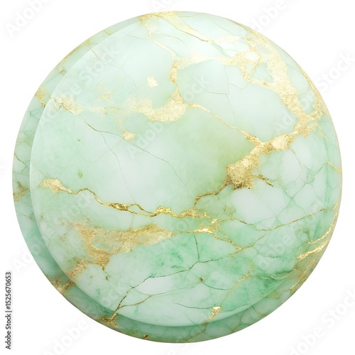 Pale Mint Green Marble with Subtle Golden Shimmer