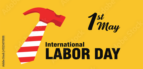 1st May. International labor day concept vector illustration. vector illustration of a happy Labour Day, a national holiday.