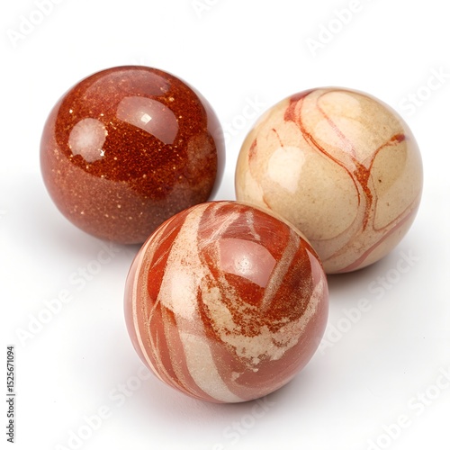 Rust Red and Sand Beige Marble Blend with Metallic Highlights